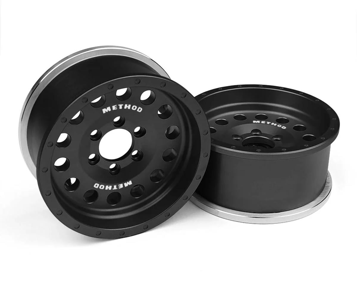 Incision Method 1.9" MR307 Aluminum Beadlock Wheels (2) (Black)