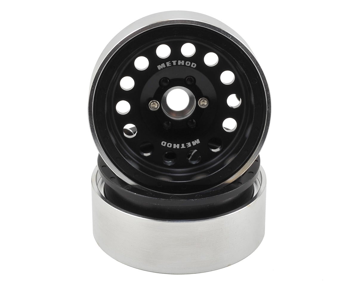 Incision Method 1.9" MR307 Aluminum Beadlock Wheels (2) (Black)