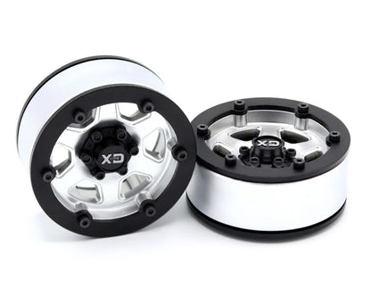 Incision KMC KM233 1.9" Plastic Beadlock Wheels (Silver) (2)
