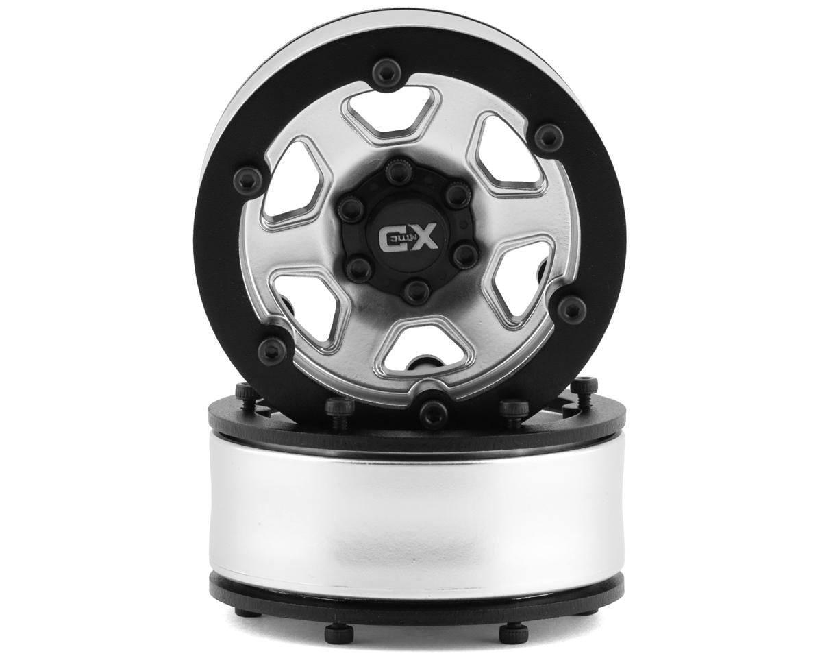 Incision KMC KM233 1.9" Plastic Beadlock Wheels (Silver) (2)