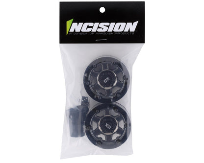 Incision KMC KM233 1.9" Plastic Beadlock Wheels (Black Chrome) (2)