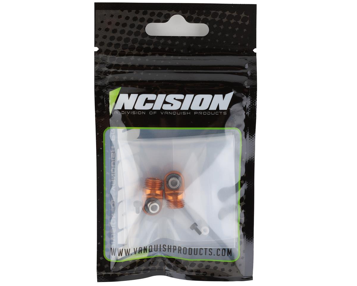 Incision S8E Machined Aluminum Shock Caps (Orange) (2)