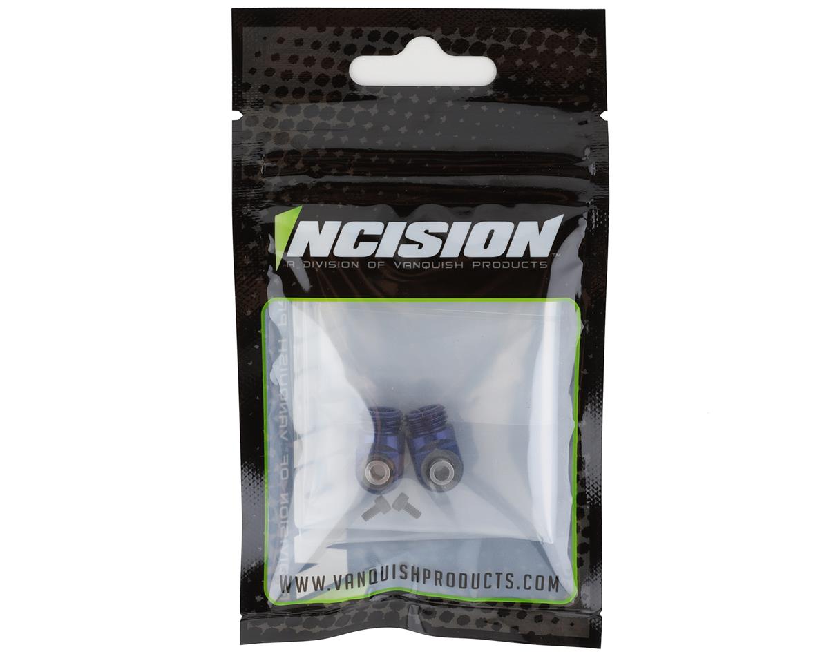 Incision S8E Machined Aluminum Shock Caps (Blue) (2)