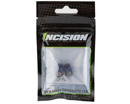 Incision S8E Machined Aluminum Shock Caps (Blue) (2)