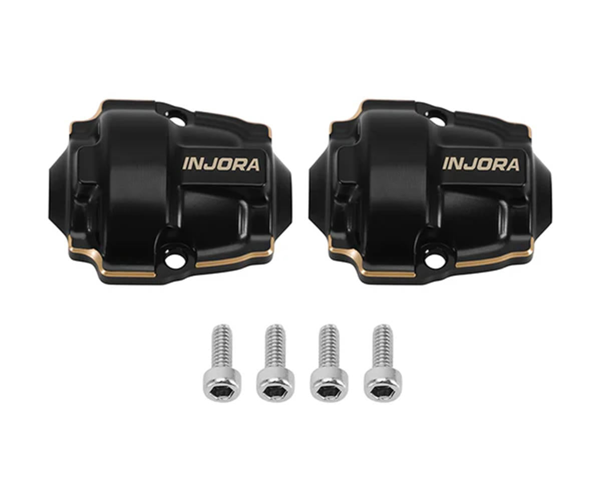 Injora Redcat Ascent-32 Brass Differential Covers (Black) (2) (2.6g ea)