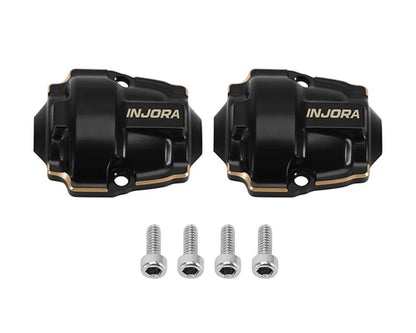 Injora Redcat Ascent-32 Brass Differential Covers (Black) (2) (2.6g ea)
