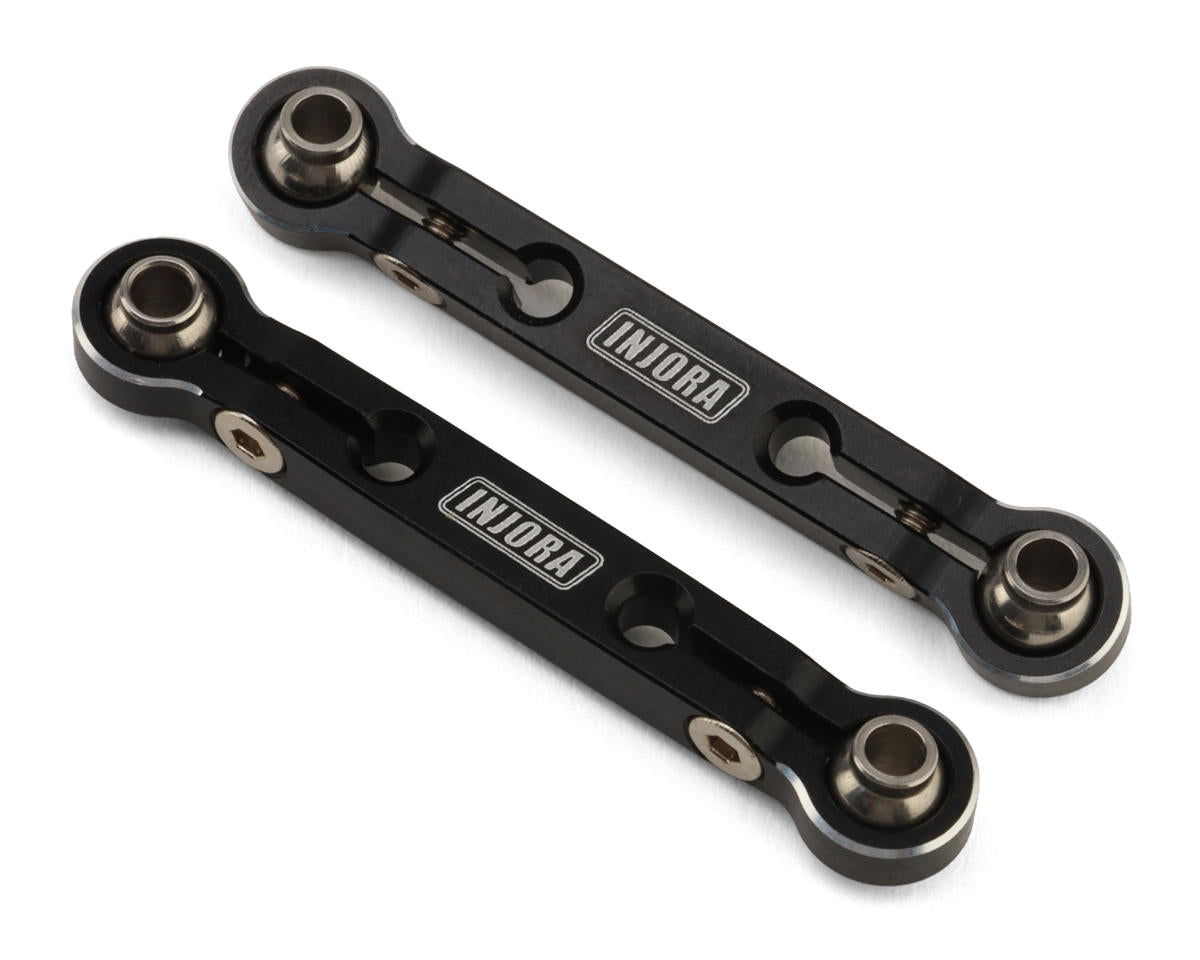 Injora Arrma Mojave Grom/Losi Nascar Aluminum Steering Links (Black) (2)