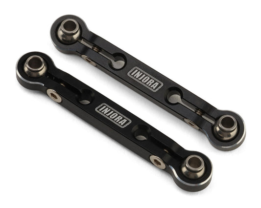 Injora Arrma Mojave Grom/Losi Nascar Aluminum Steering Links (Black) (2)