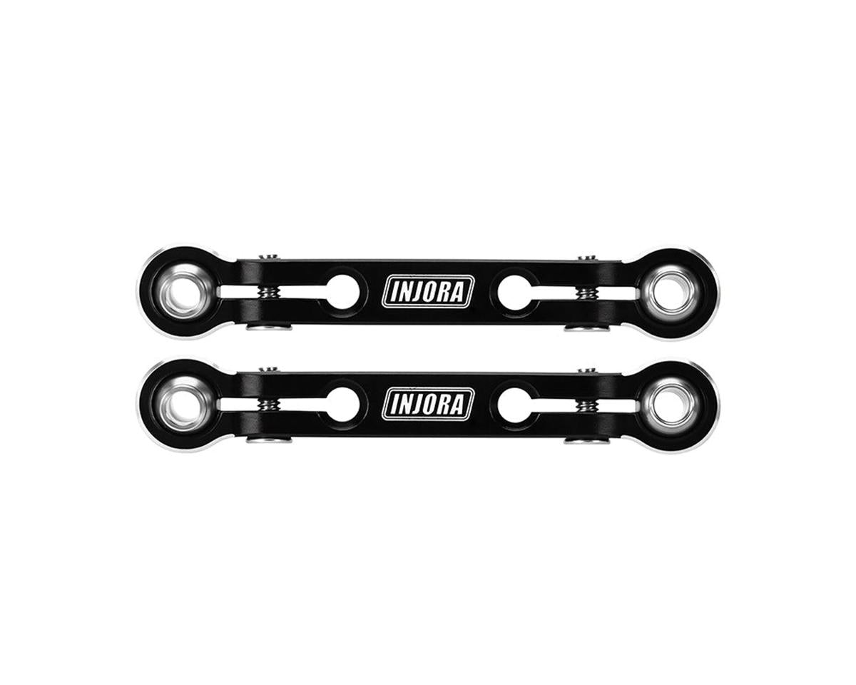 Injora Arrma Mojave Grom/Losi Nascar Aluminum Steering Links (Black) (2)