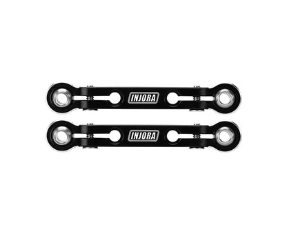 Injora Arrma Mojave Grom/Losi Nascar Aluminum Steering Links (Black) (2)