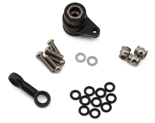 Injora Arrma Grom Aluminum Servo Saver Set (Black) (25T)