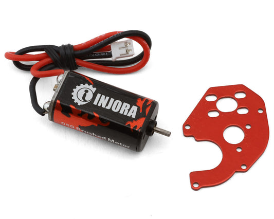 Injora 050 Brushed Motor & Aluminum Motor Mount (66T) (Red)