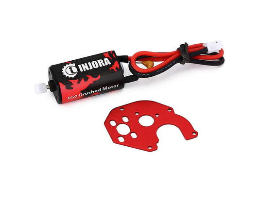 Injora 050 Brushed Motor & Aluminum Motor Mount (66T) (Red)