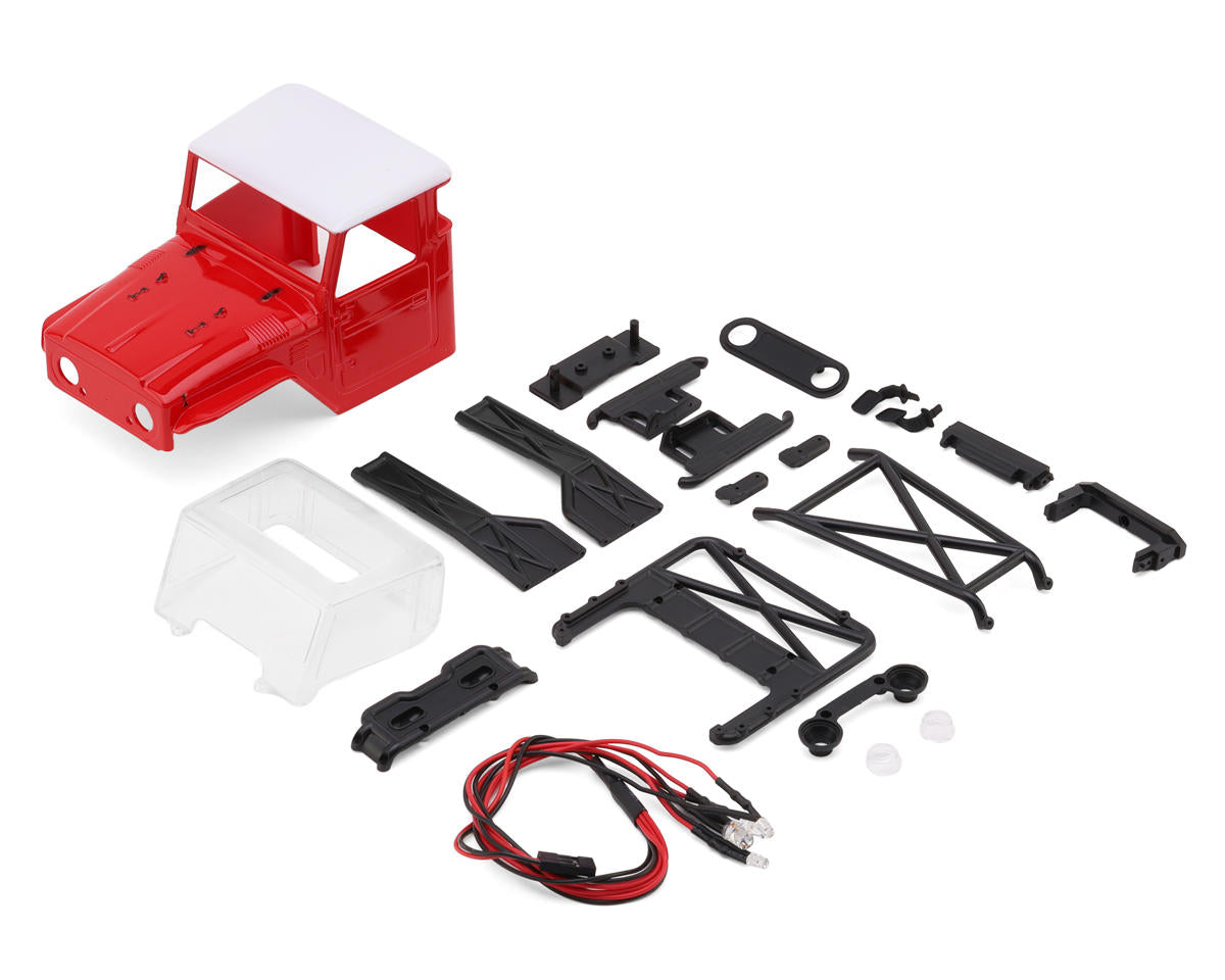 Injora SCX24 IR40-24 Half Truck Pre-Painted Body Set (Red) (133mm Wheelbase)