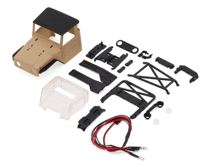 Injora SCX24 IR40-24 Half Truck Pre-Painted Body Set (Tan) (133mm Wheelbase)