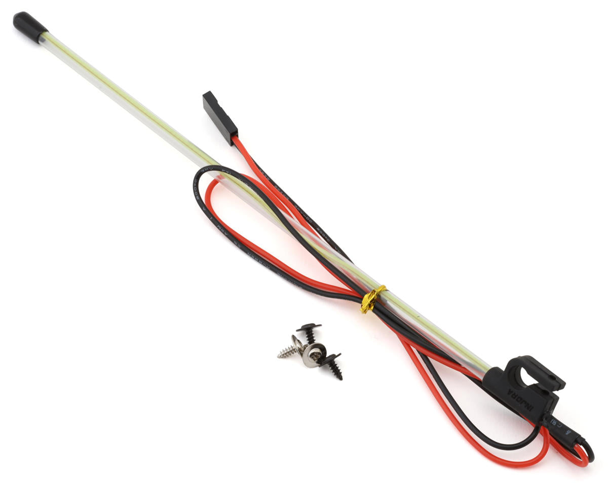 Injora 1/10 Rock Crawler Scale LED Light Whip (195mm) (Side/Cage Mount)