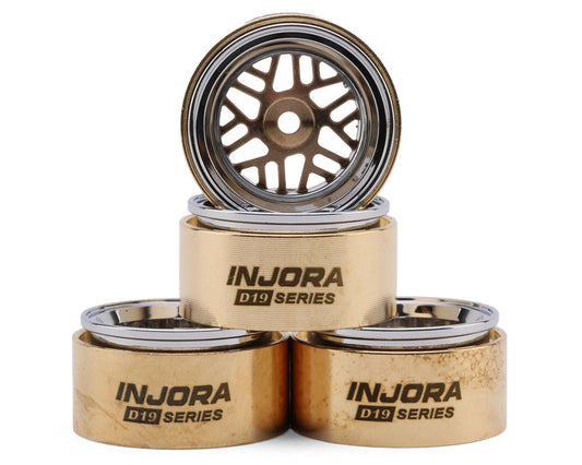 Injora 0.7" D19 ModuWheel Brass & Aluminum Micro Crawler Beadlock Wheels
