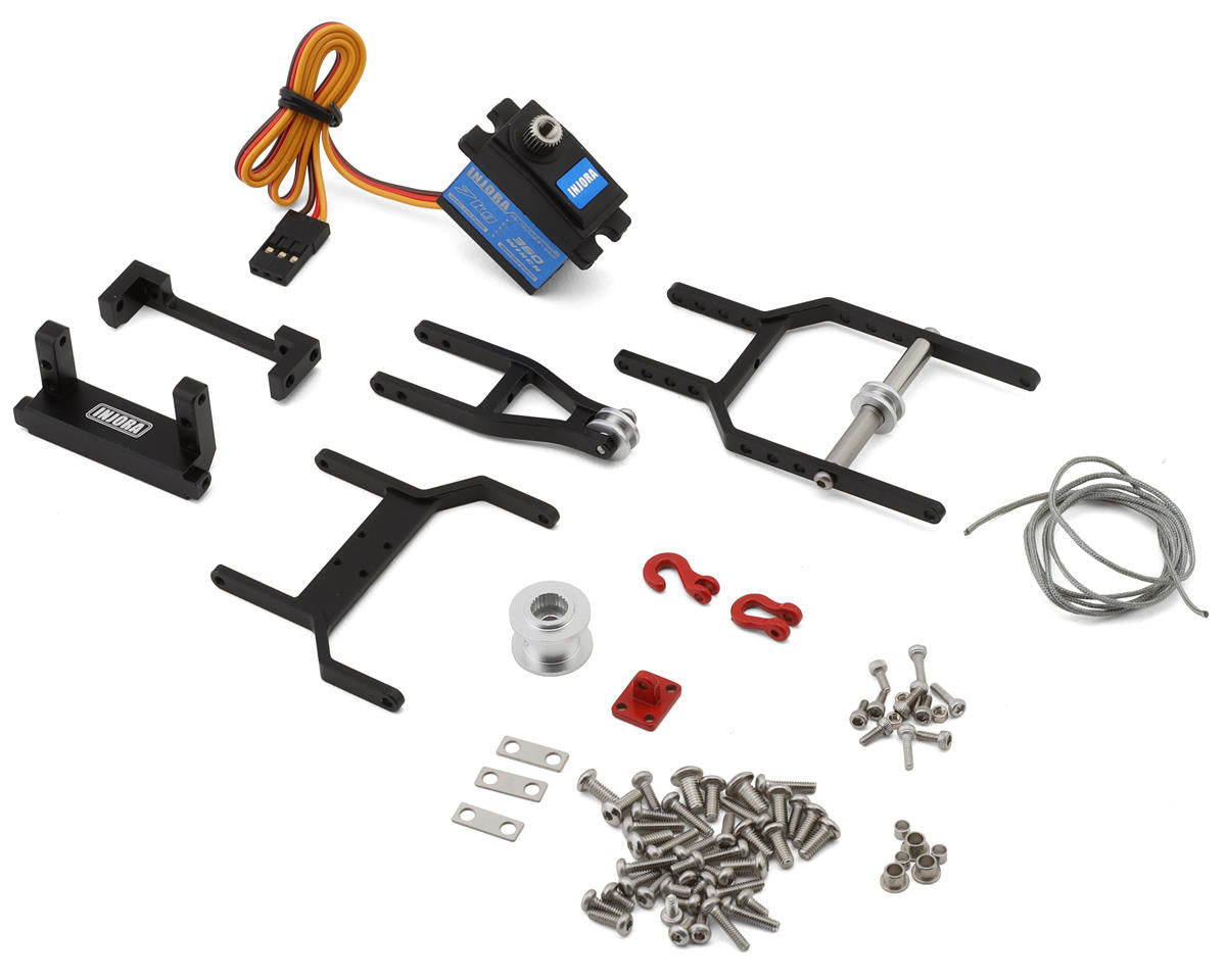 Injora 1/18 Tow Truck Crane Kit & INJS2065-360 Winch Servo for Traxxas® TRX-4M®