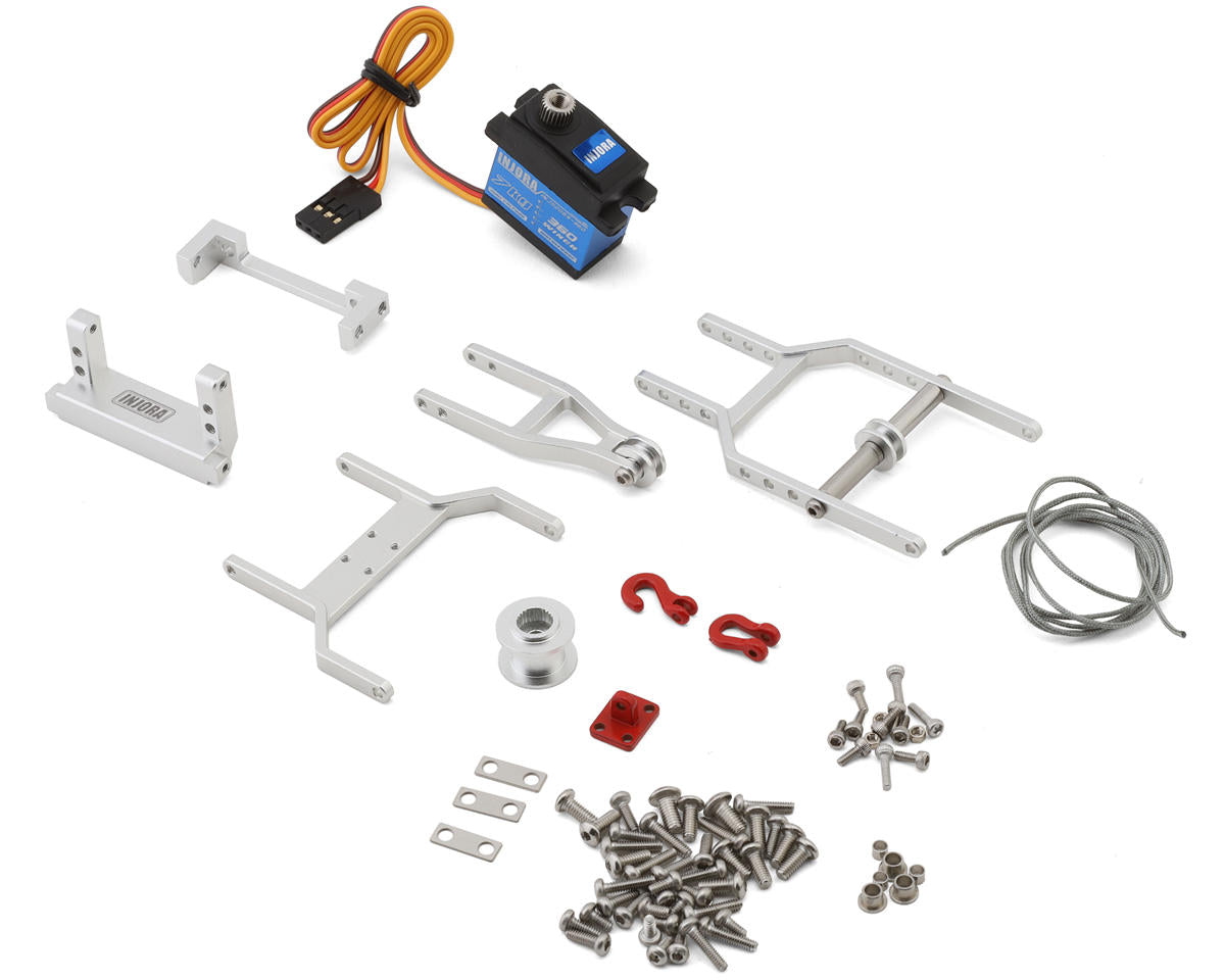 Injora 1/18 Tow Truck Crane Kit & INJS2065-360 Winch Servo for Traxxas® TRX-4M®
