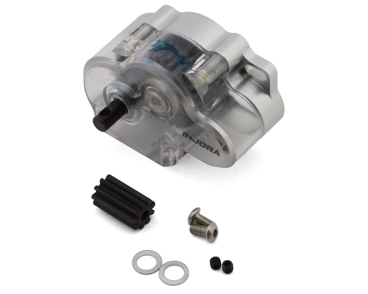 Injora Axial SCX10 II LCG Aluminum Transmission Assembly Set w/Clear Cover