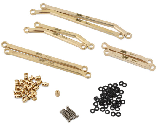Injora Axial SCX24 Brass High Clearance Suspension Links Set (43g) (Gold)