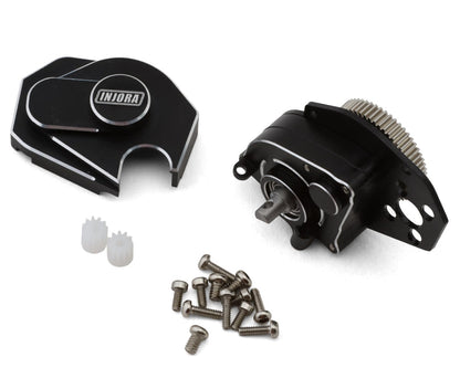 Injora Axial SCX24 Aluminum Transmission Assembly w/Hardened Steel Gears (Black)