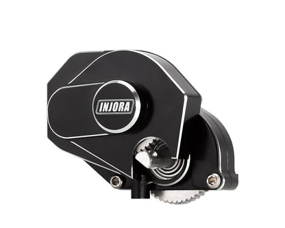 Injora Axial SCX24 Aluminum Transmission Assembly w/Hardened Steel Gears (Black)