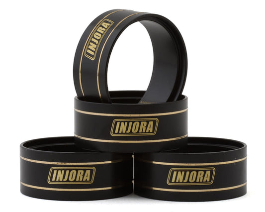 Injora 1.0" Brass Beadlock Wheel Clamp Rings (Black) (4)
