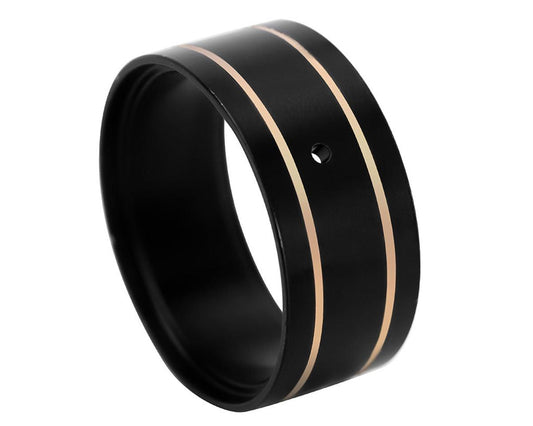 Injora 1.0" Brass Beadlock Wheel Clamp Rings (Black) (4)