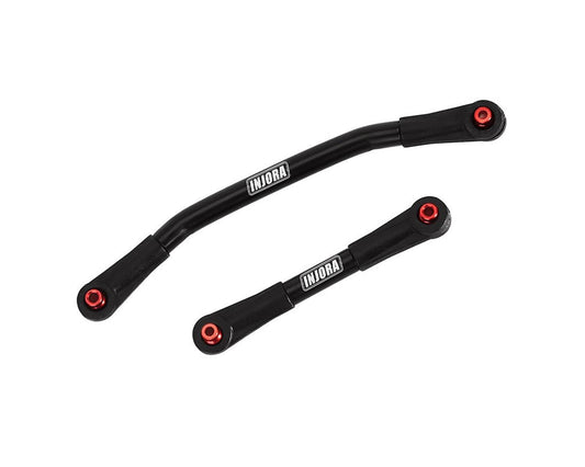 Injora Axial SCX24 Stainless Steel Steering Links Set (Black)