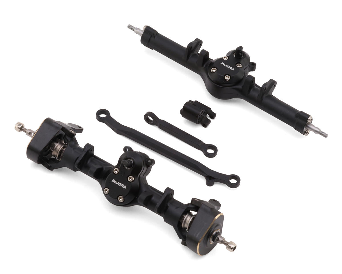 Injora Axial SCX24 +4mm Nylon Front & Rear Planet Axles (Black)