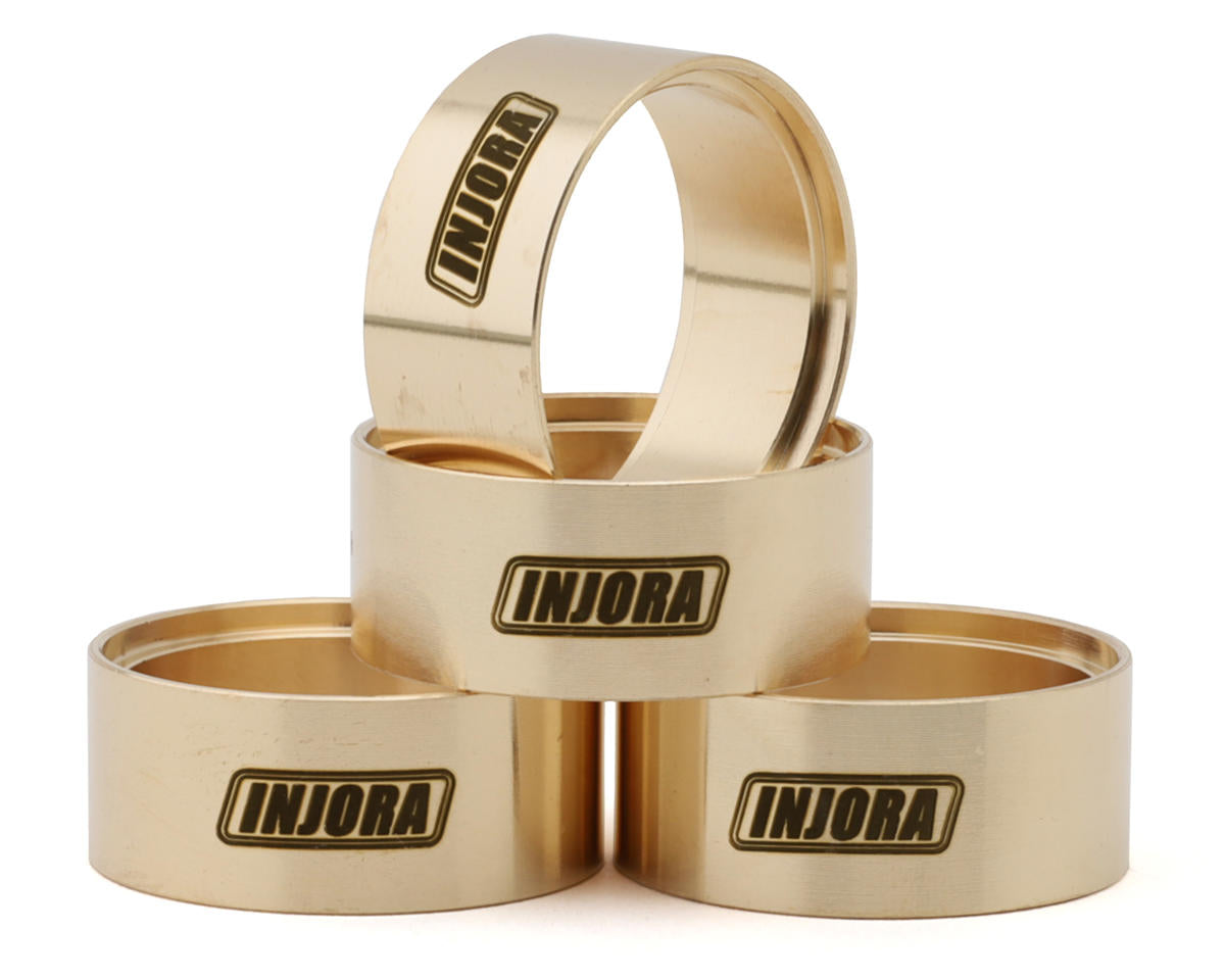 Injora 1.0" Brass Beadlock Wheel Clamp Rings (Gold) (4)