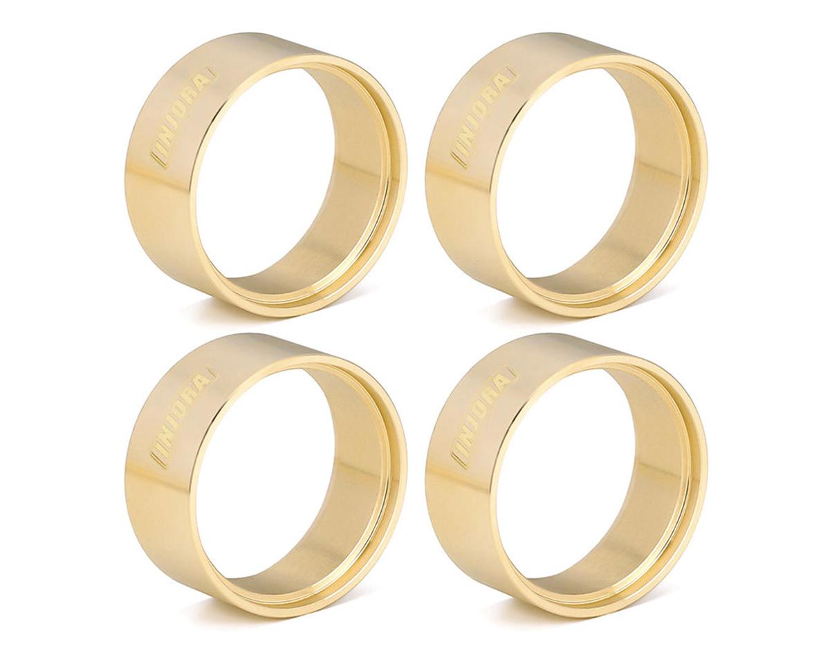 Injora 1.0" Brass Beadlock Wheel Clamp Rings (Gold) (4)