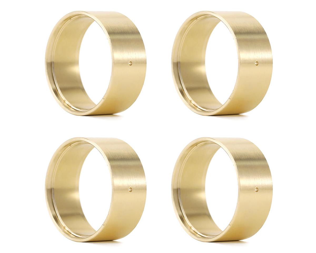 Injora 1.0" Brass Beadlock Wheel Clamp Rings (Gold) (4)