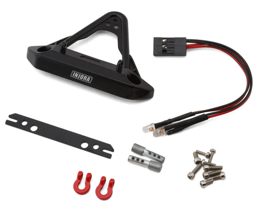 Injora Axial SCX24 Aluminum Stinger Front Bumper Set w/LED Lights
