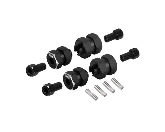 Injora Axial SCX24 +5mm Extended Steel Wheel Hexes (4) (2.25g ea)