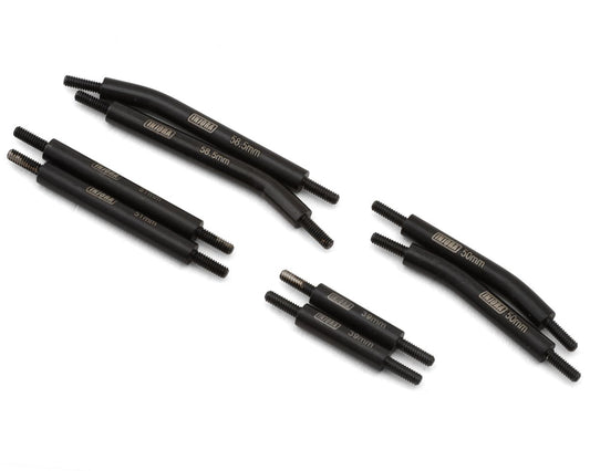 Injora Axial SCX24 Stainless Steel High Clearance Suspension Links Set (Black)