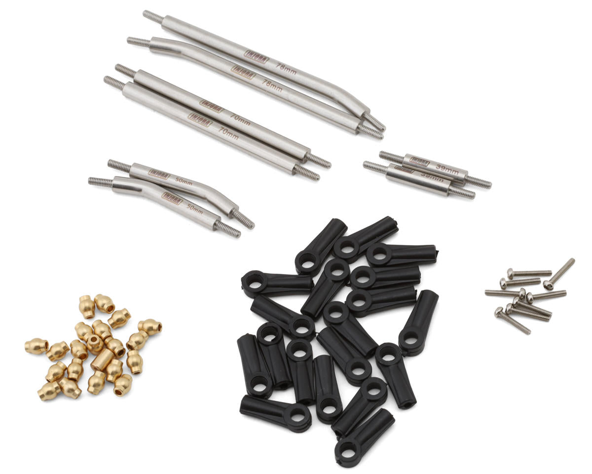 Injora Axial SCX24 Steel High Clearance Suspension Links Set (155mm Wheelbase)