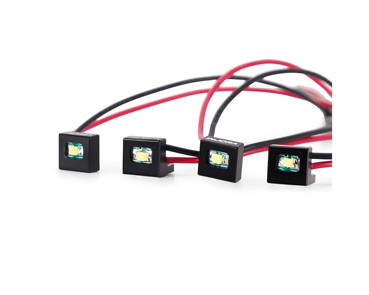 Injora 1/30 Rock Crawler LED Rock Light Kit (White) (4)