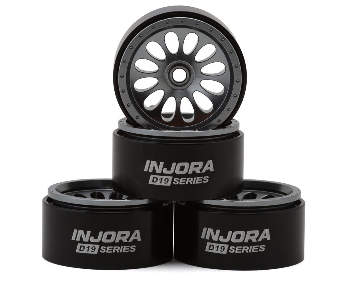 Injora 0.7" D19 Ripple Aluminum Micro Crawler Beadlock Wheels