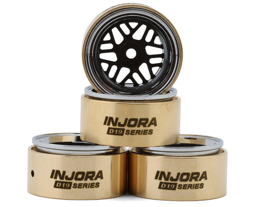 Injora 0.7" D19 ModuWheel Brass & Aluminum Micro Crawler Beadlock Wheels