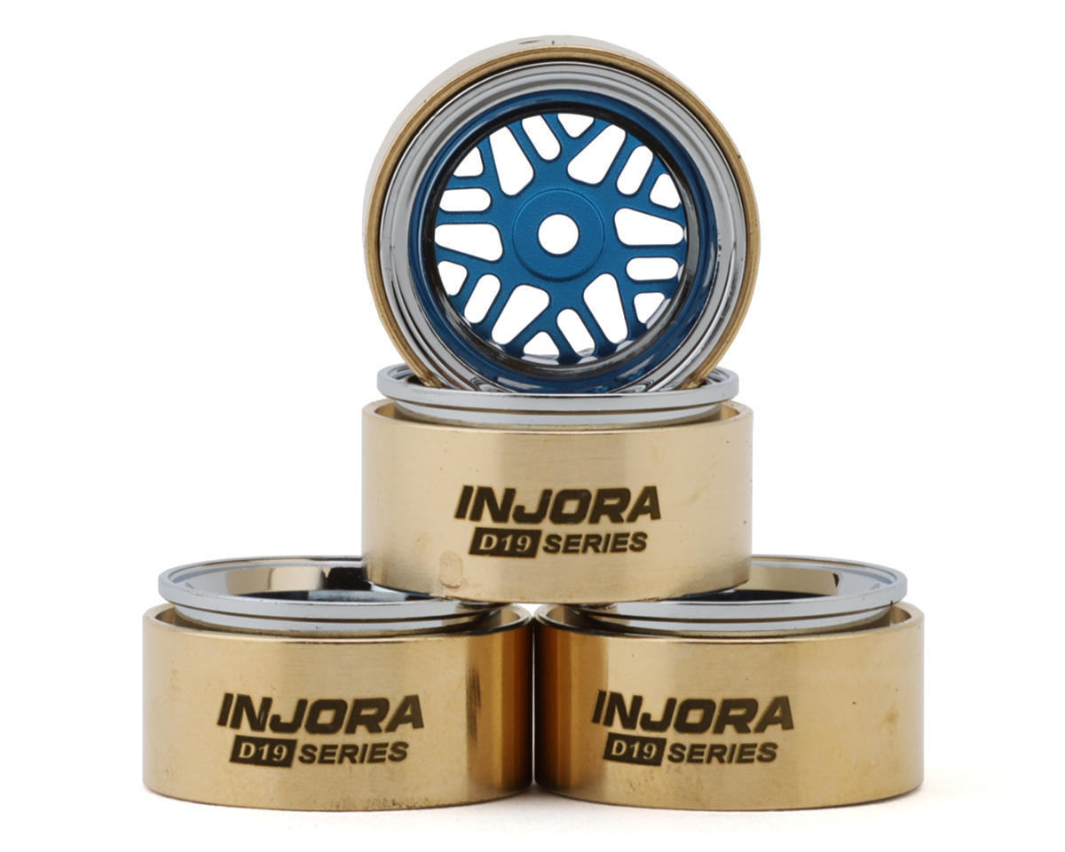 Injora 0.7" D19 ModuWheel Brass & Aluminum Micro Crawler Beadlock Wheels