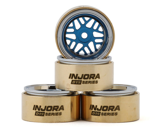 Injora 0.7" D19 ModuWheel Brass & Aluminum Micro Crawler Beadlock Wheels
