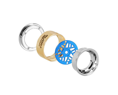 Injora 0.7" D19 ModuWheel Brass & Aluminum Micro Crawler Beadlock Wheels