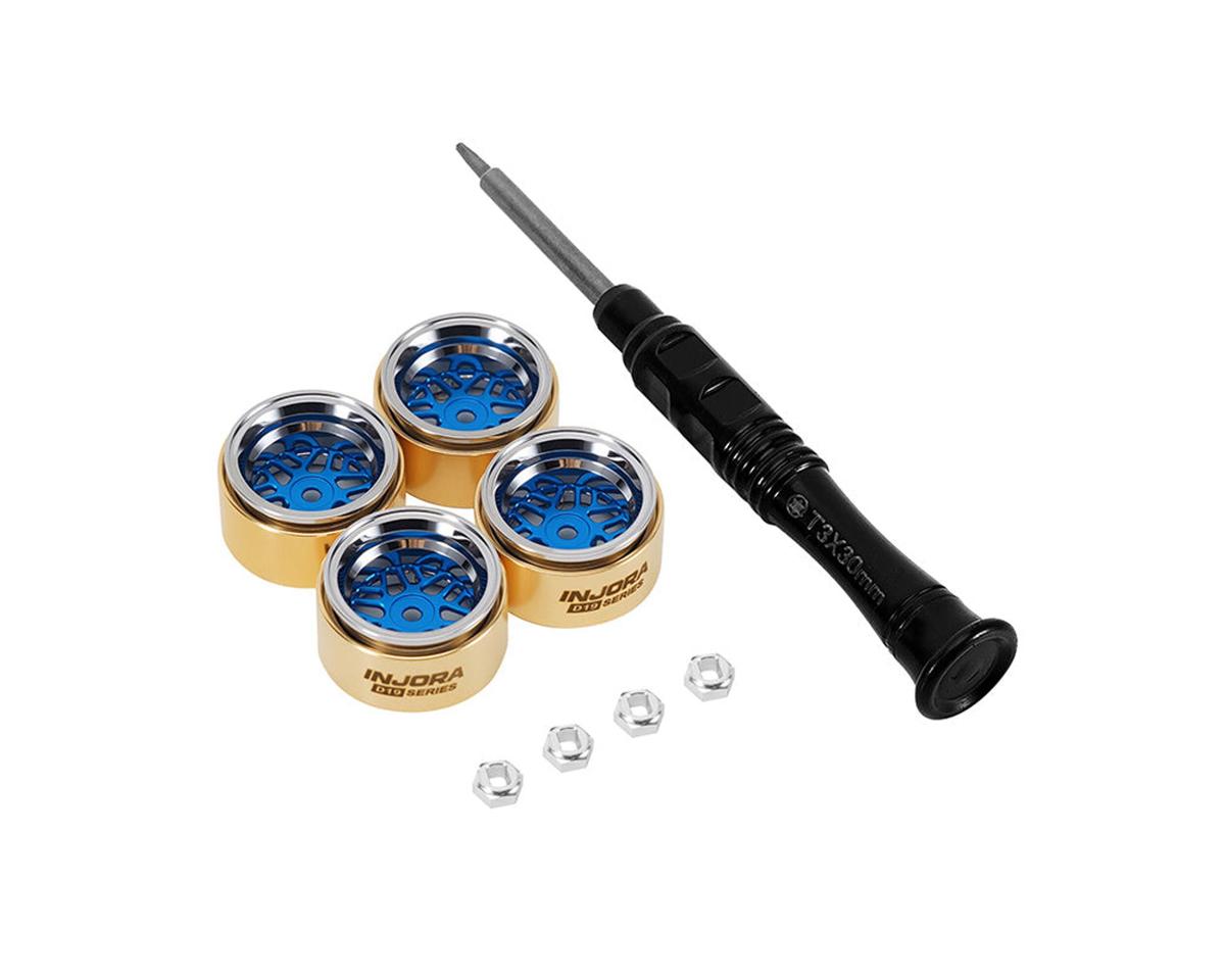 Injora 0.7" D19 ModuWheel Brass & Aluminum Micro Crawler Beadlock Wheels