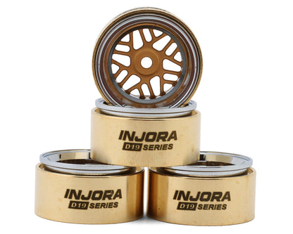 Injora 0.7" D19 ModuWheel Brass & Aluminum Micro Crawler Beadlock Wheels