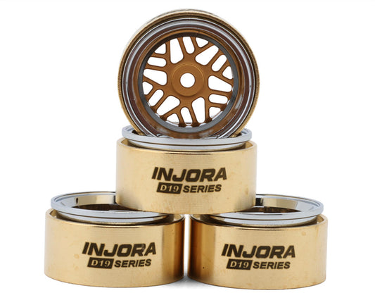 Injora 0.7" D19 ModuWheel Brass & Aluminum Micro Crawler Beadlock Wheels