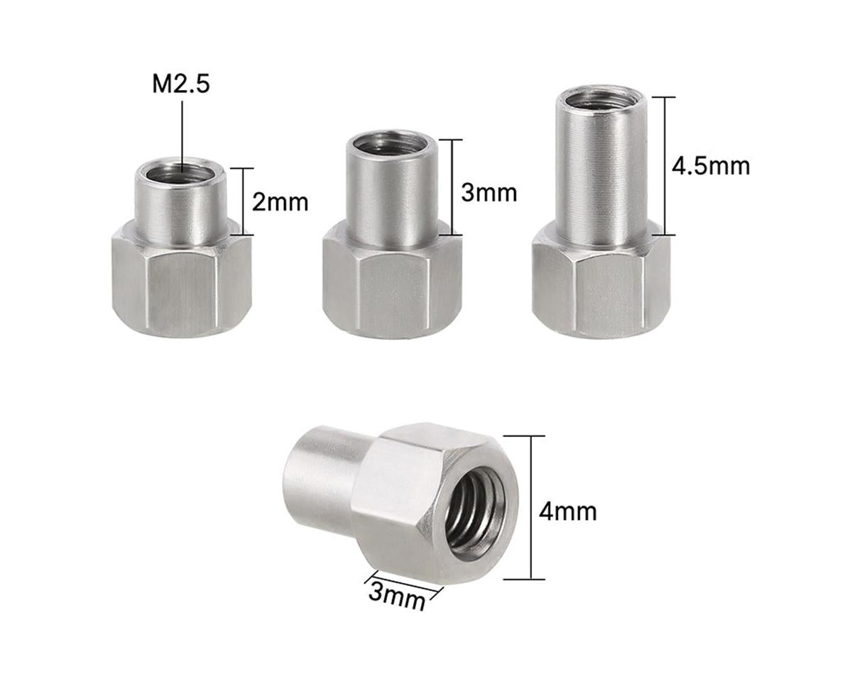 Injora 2.5mm Steel Wheel Nuts Set (2mm/3mm/5mm)
