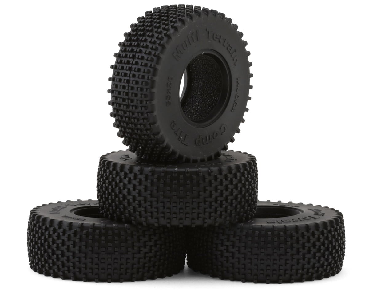Injora 1.0" Comp Pin Multi-Terrain Micro Rock Crawler Tires (4) (S5)