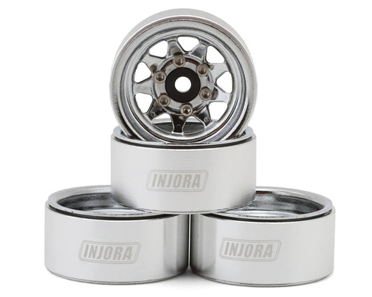 Injora 1.0" Deep Dish Stamped Steel Micro Rock Crawler Beadlock Wheels